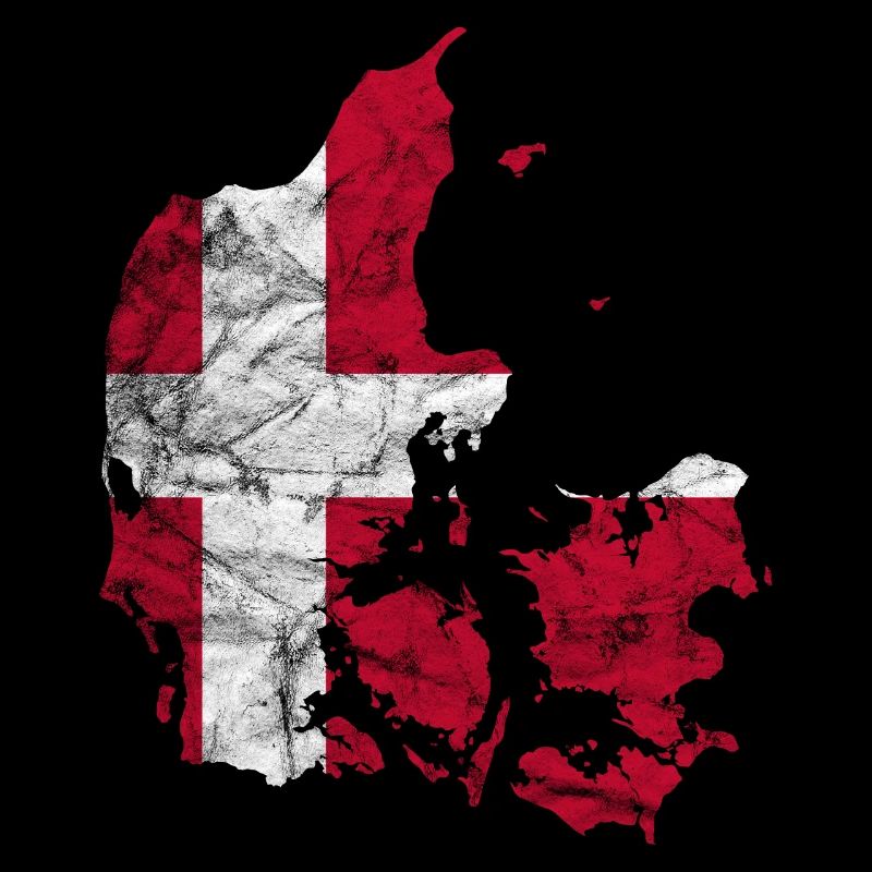 Danemark Drapeau danois Dannebrog Silhouette