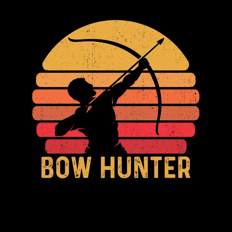 Retro Jäger Bogenschütze Bogen Jagd Bogenschießen