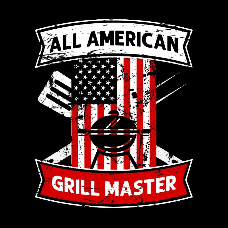All American Grill Master BBQ Distressed USA Flag