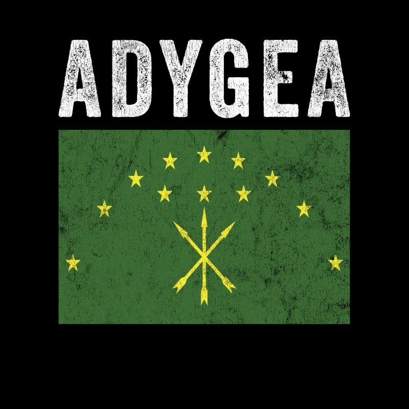 Drapeau Adygea en détresse - Drapeau circassien