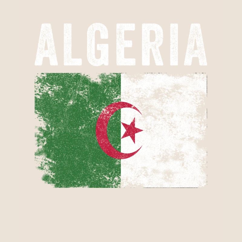 Drapeau algérien en détresse - Drapeau algérien