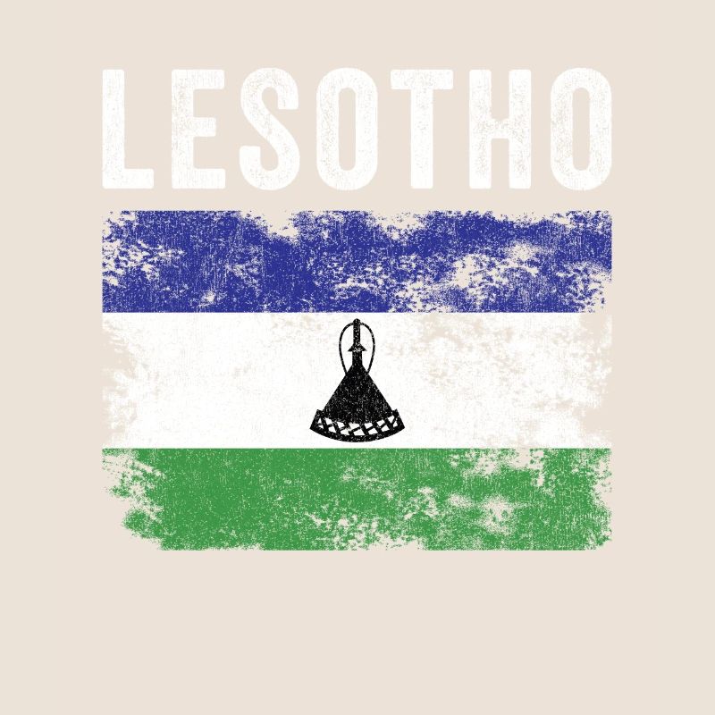 Drapeau du Lesotho en détresse - Drapeau Basotho
