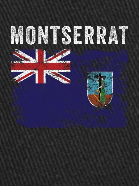 Montserrat Flag Distressed