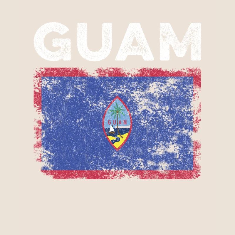 Guam Flag Distressed - Drapeau guamanien