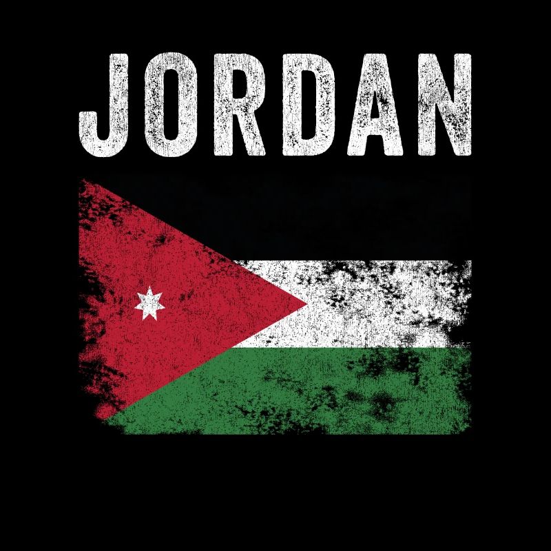 Drapeau jordanien en détresse - Drapeau jordanien