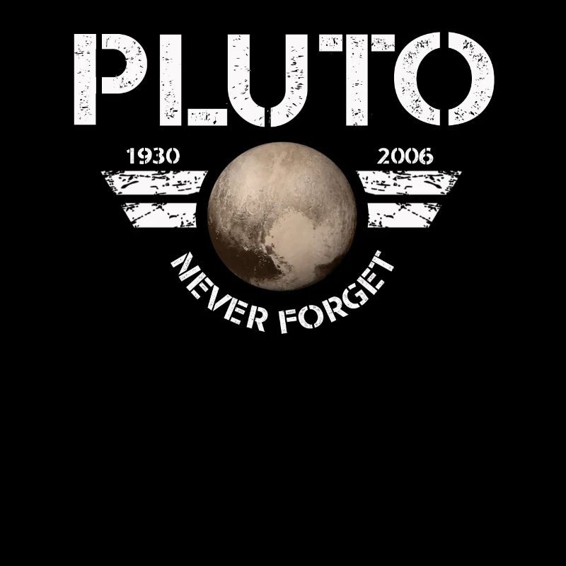 Never Forget Pluto Design Retro Style Funny Space