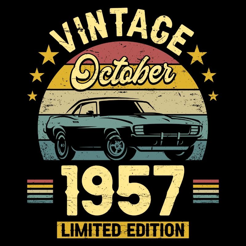Vintage October 1957 65 Years Anniversary