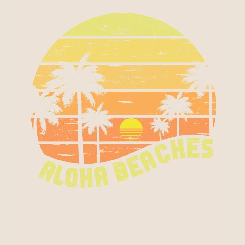 Plages d’Aloha Île tropicale d’été hawaïenne