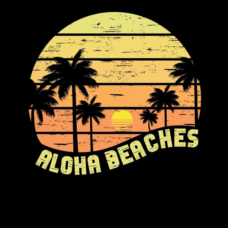 Plages d’Aloha Île tropicale d’été hawaïenne