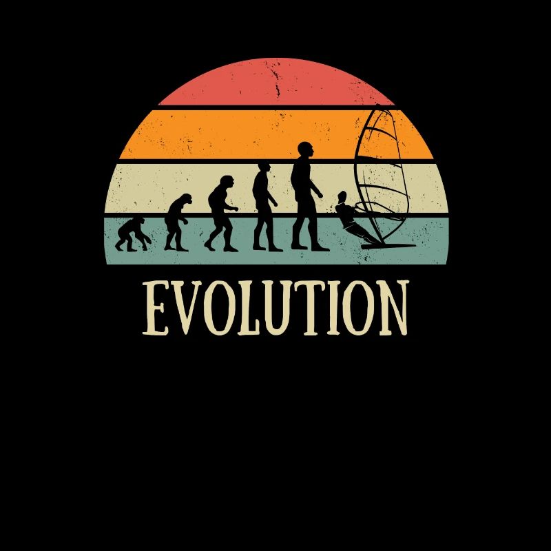 evolution windsurfing humor snowboarder man