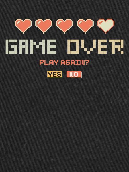 Game Over Lettrage Rétro