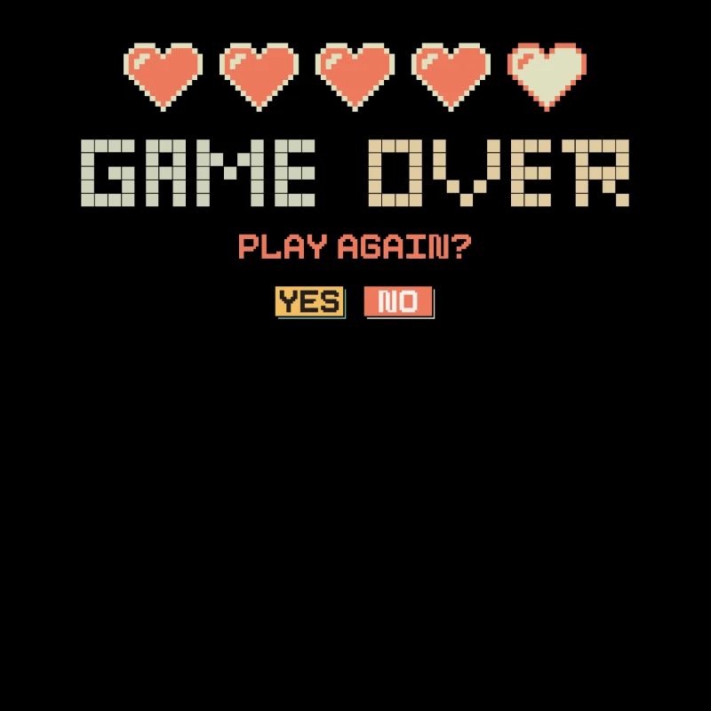 Game Over Lettrage Rétro