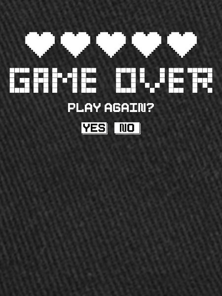 Game Over Lettrage Rétro