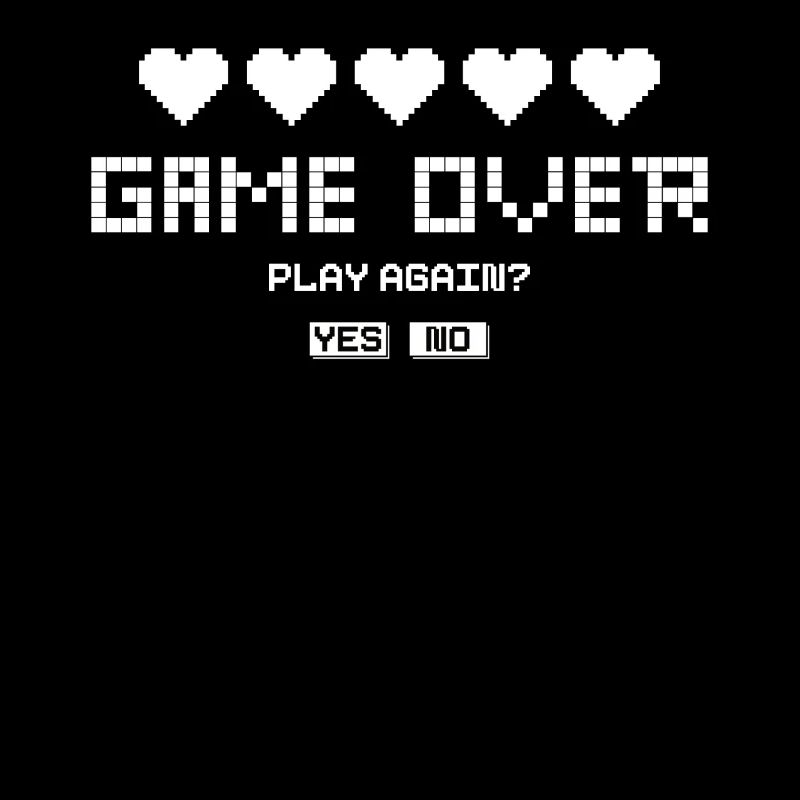 Game Over Lettrage Rétro