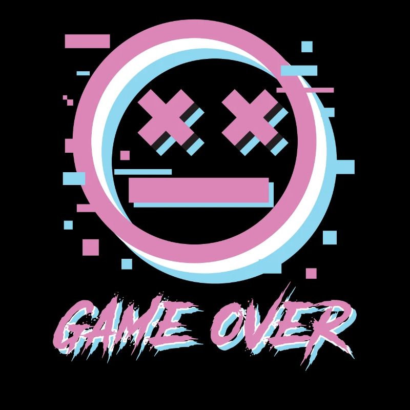 Game Over Lettrage Rétro