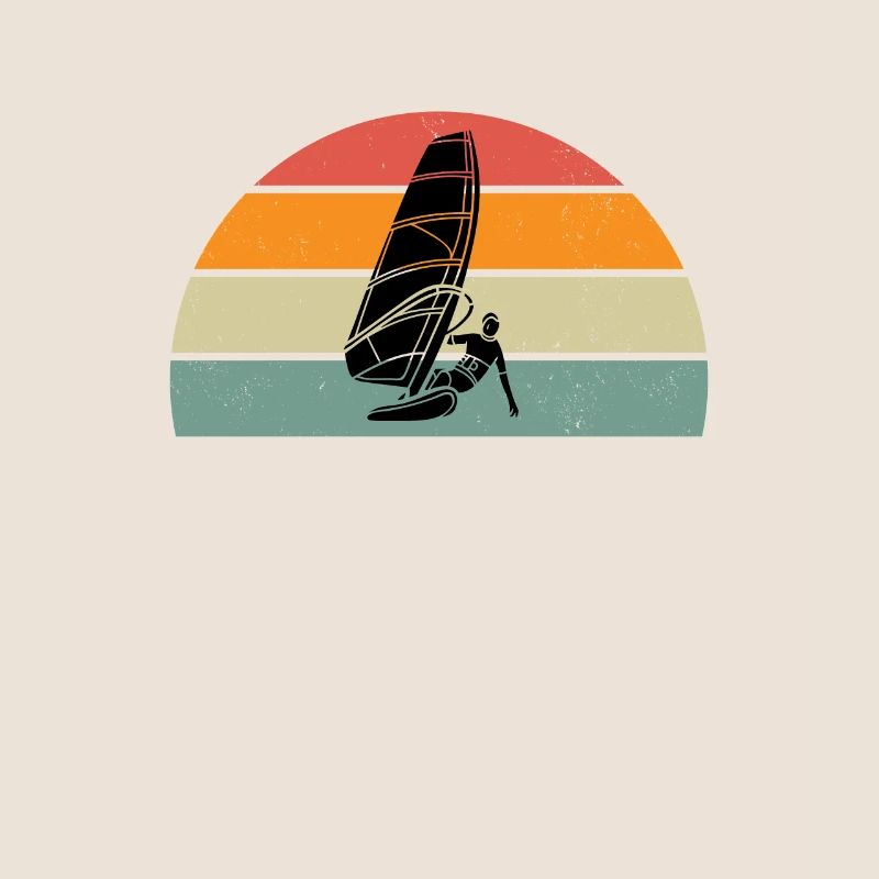 Vintage Windsurfing Man Snowboarder Geschenk