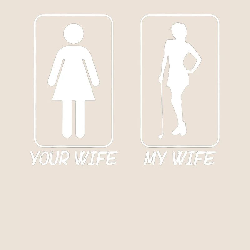 Golf Ehefrau Golfspieler Golftasche Ehemann Ball