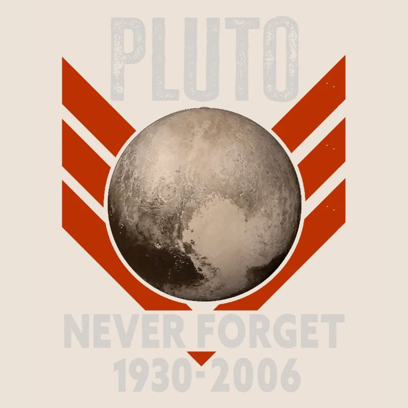 Never Forget Pluto Design Retro Style Funny Space