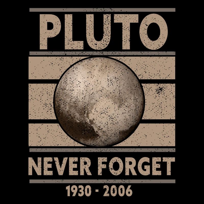Never Forget Pluto Design Retro Style Funny Space