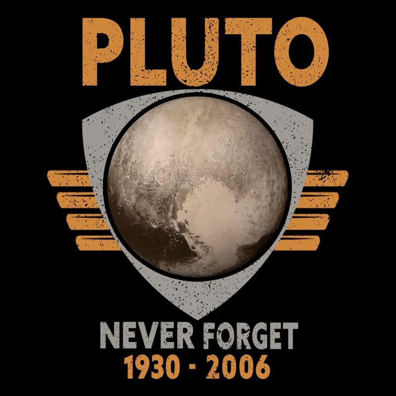 Never Forget Pluto Design Retro Style Funny Space