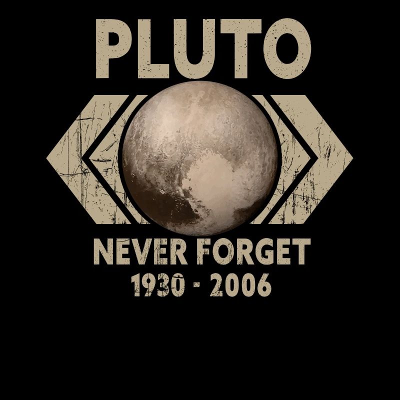 N’oubliez jamais Pluto Design Retro Style Funny Space