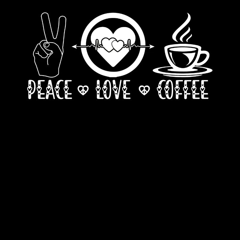 Frieden Liebe Kaffee Kaffeebohnen Herzsymbol