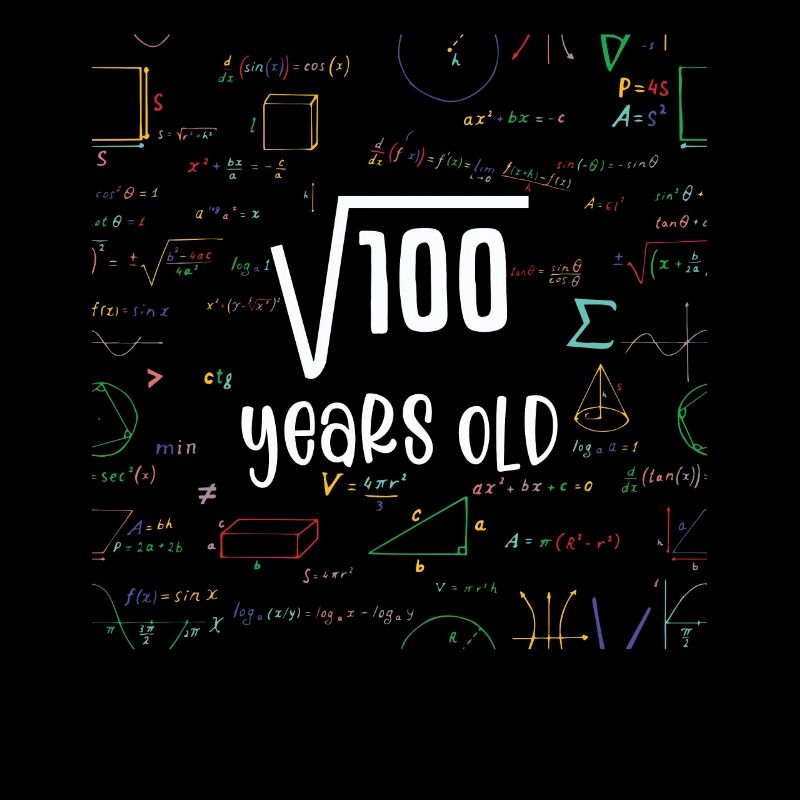 Square root of 100 math nerd 10th birthday