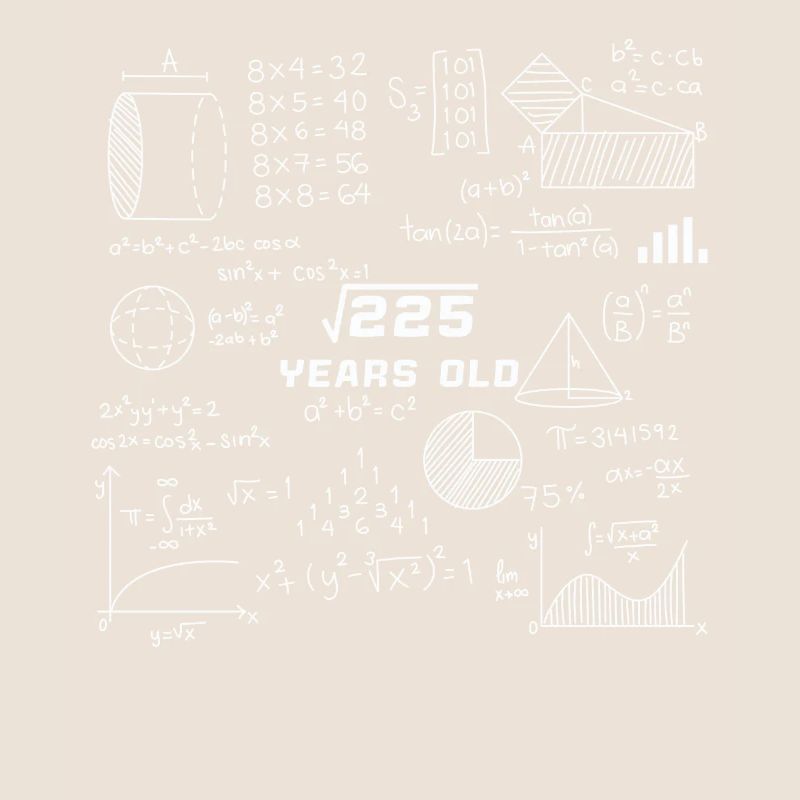 Racine carrée de 225 Math Nerd 15e anniversaire
