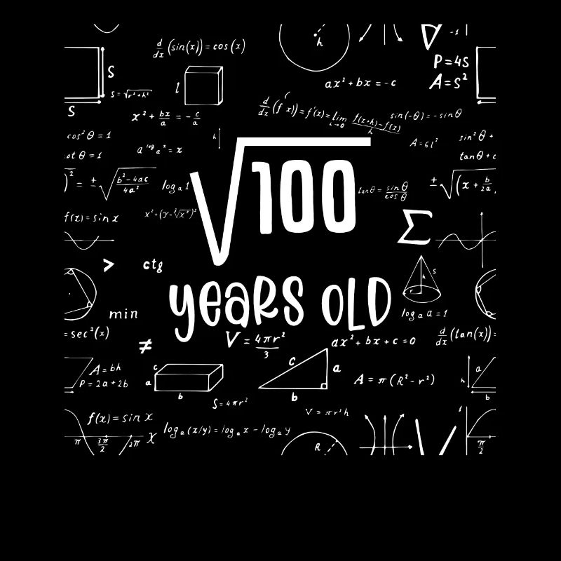 Square root of 100 math nerd 10th birthday