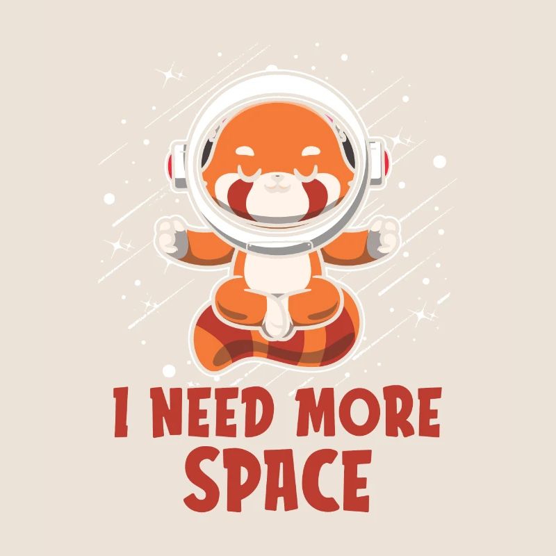Red Panda Astronaut I Need More Space