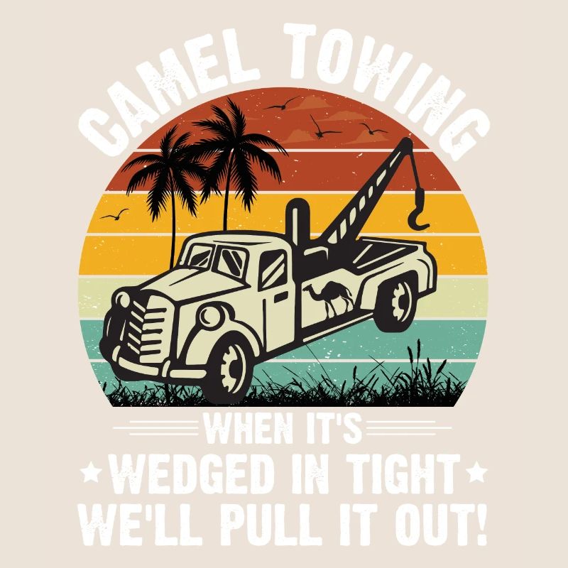 Cooles Cartoon-Kamel-Abschleppen