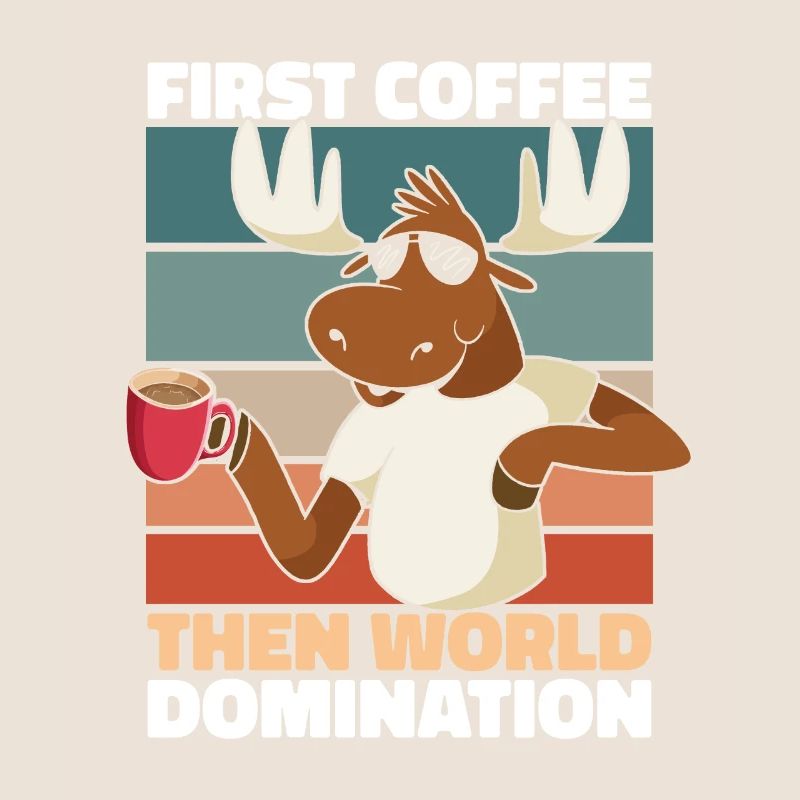 Elch Kaffee Sonnenbrille