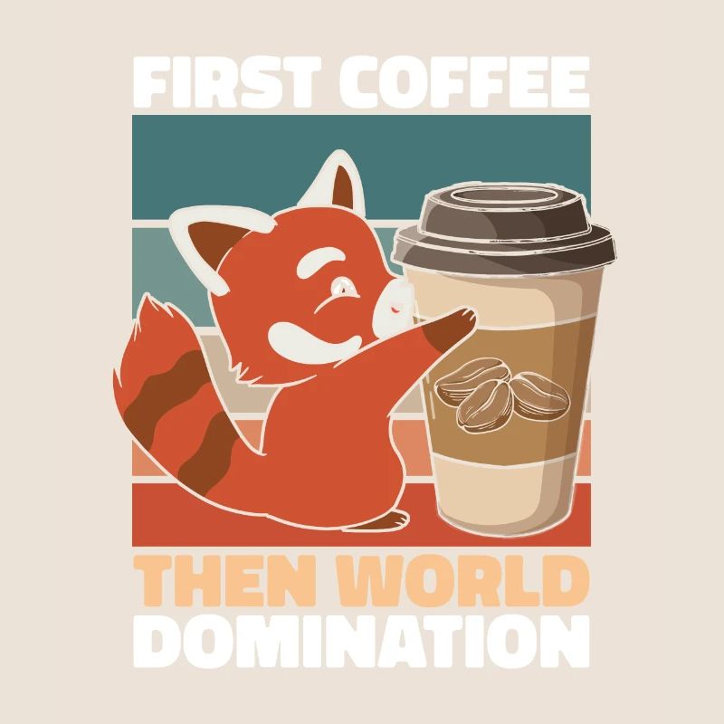 Café panda rouge