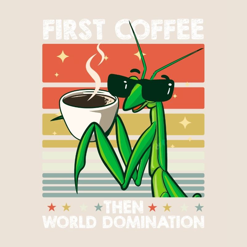 Mantis Gottesanbeterin Sonnenbrille Kaffee