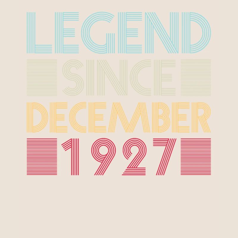 Legends birthday December 1927 born gift