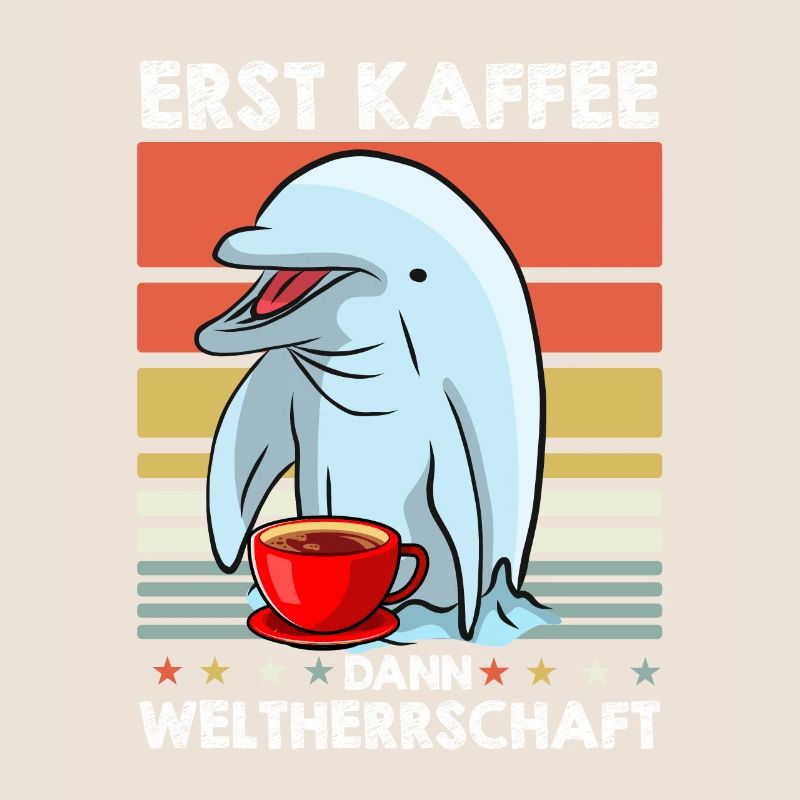 Delfin Delphin Sonnenbrille Kaffee