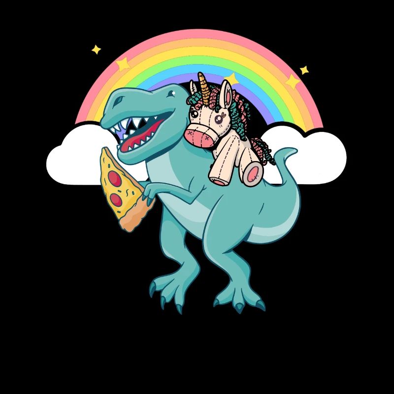 Dabbing Licorne Riding T Rex Garçons Filles Halloween