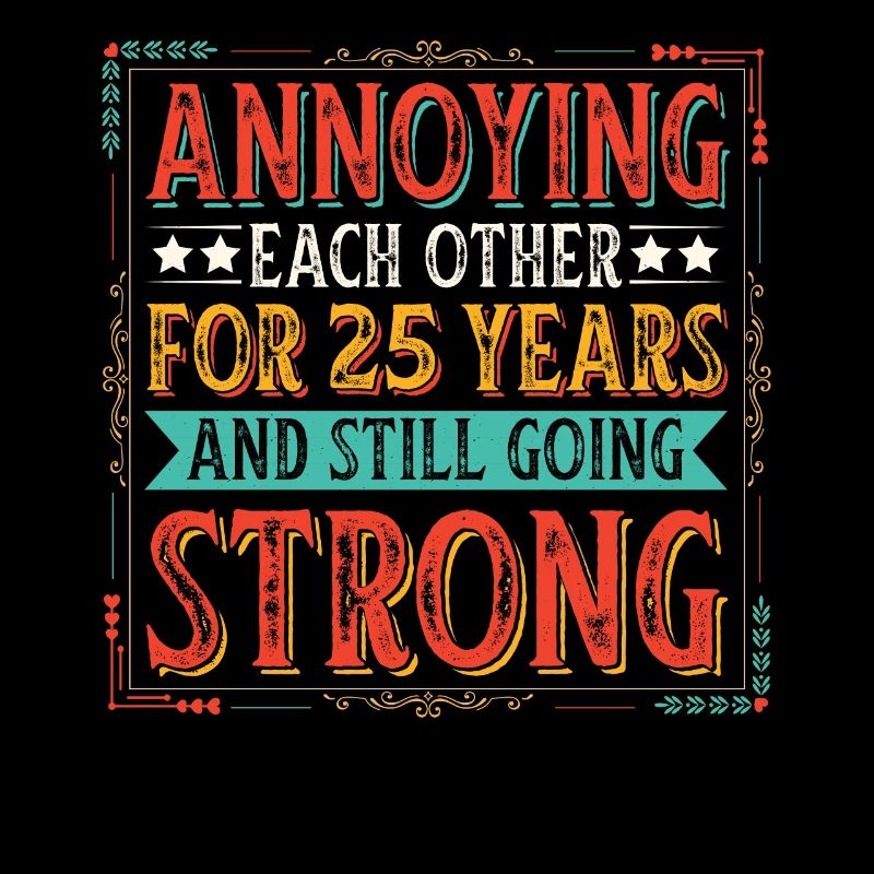 Silver Wedding 25 Years Married Wedding Anniversary