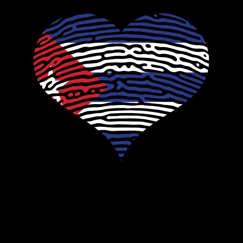 Drapeau de Cuba Drapeau du cœur Cubains