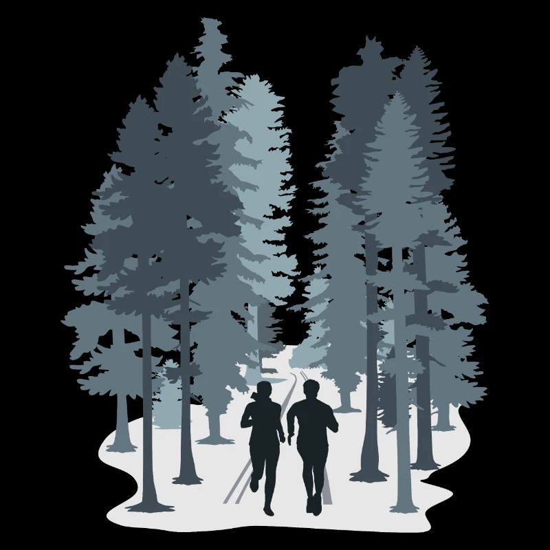 Courir, trail en forêt