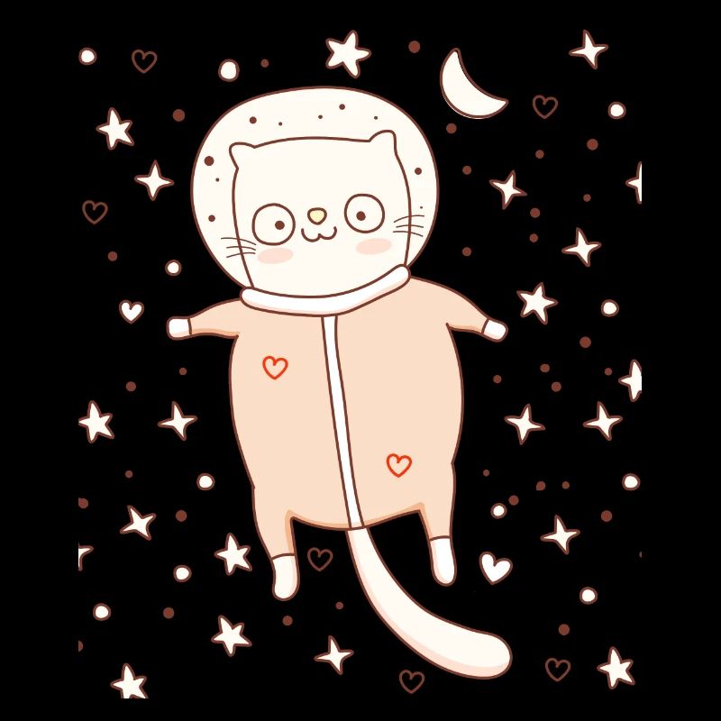 Chaton mignon en tenue spatiale