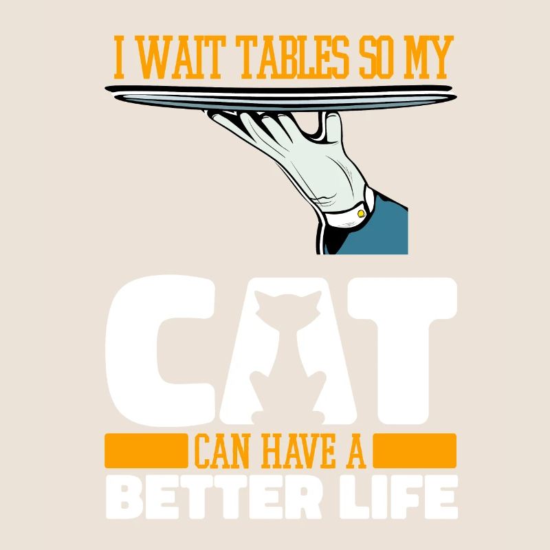 Kellner Kellnerin Katze