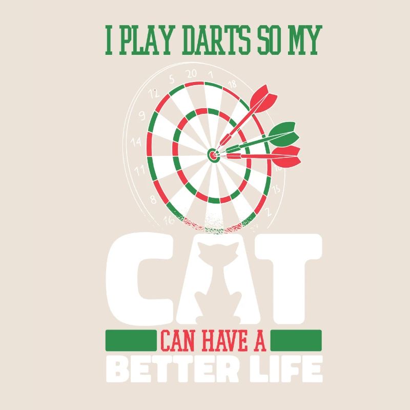Darts Player Darts Cat