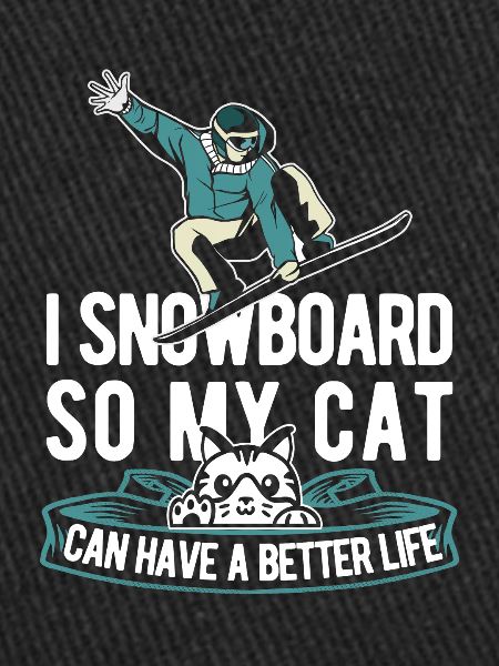 Snowboard Snowboarder Cat