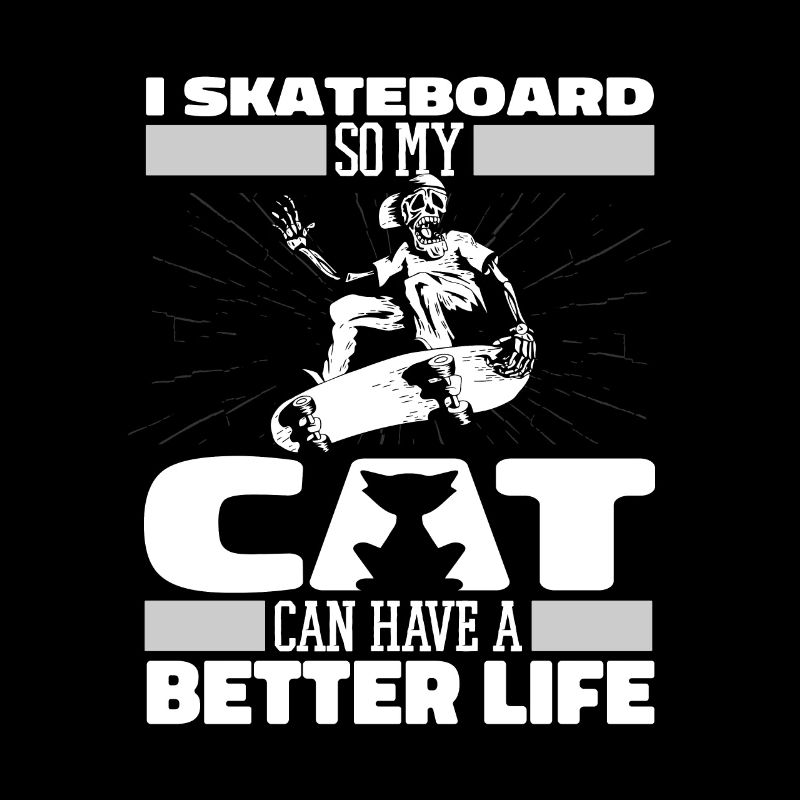 Skateboard Skater Cat
