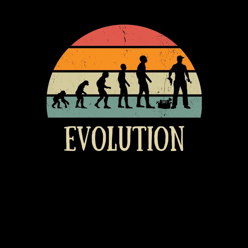 Evolution Bricoleur Vintage Humor DIY Mann