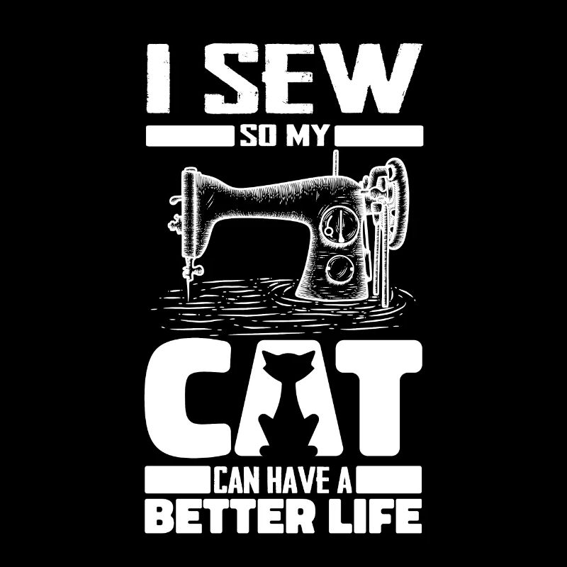 Sewing Sewing Machine Cat