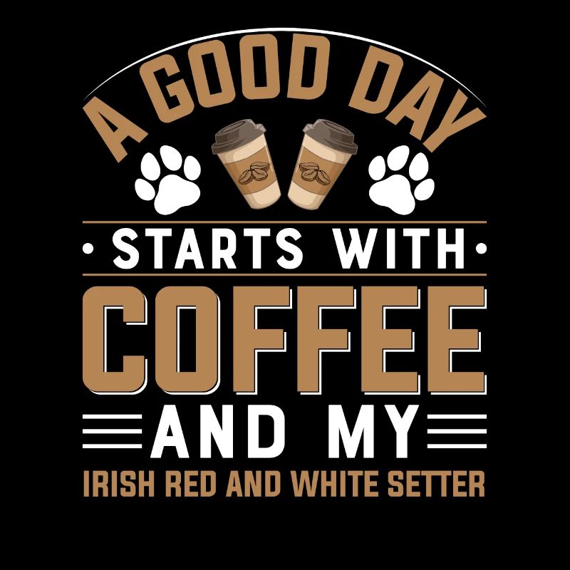 Irish Red and White Setter Coffee Drinking Caffeine