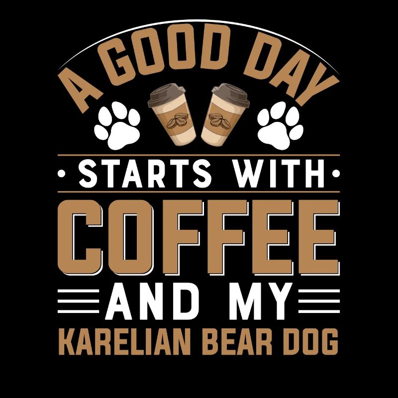 Karelian Bear Dog Coffee Drinking Caffeine Paw
