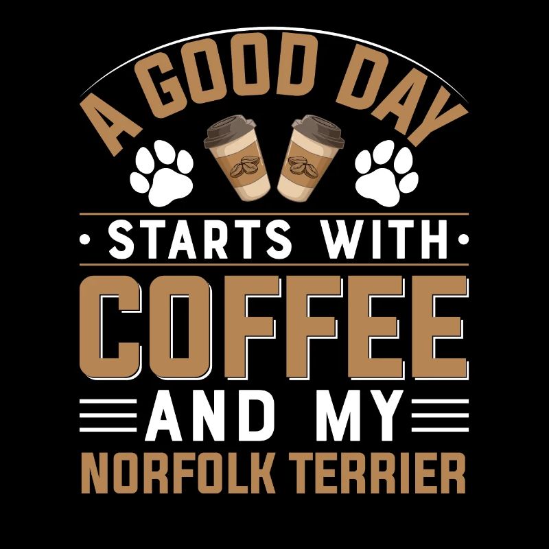 Norfolk Terrier Kaffee Trinken Koffein Pfote Hunde